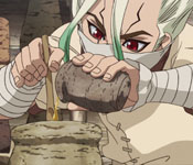 senku creating the etching agent